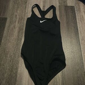 Nike black one piece bathing suit, kids medium, good condition